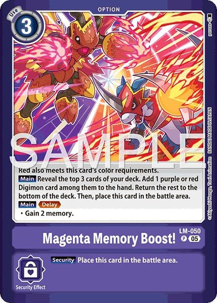 Magenta Memory Boost! (Limited Card Pack -Billion Bullet-) (LM-050 P) [Digimon Promotion Cards]