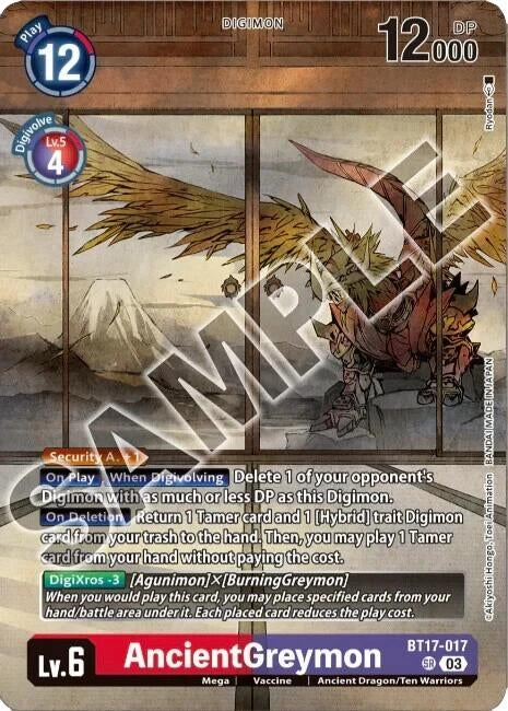 AncientGreymon (Tamer's Selection Box Ver. Championship 2024) (BT17-017 SR) (Secret Crisis)