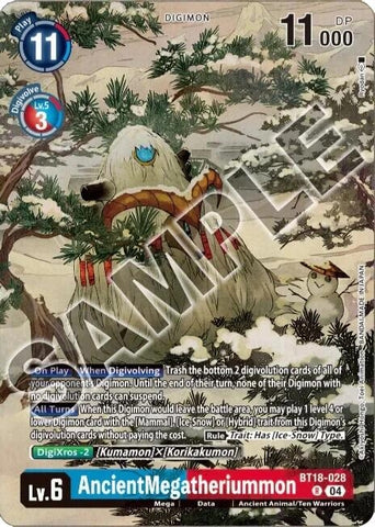 AncientMegatheriummon (Tamer's Selection Box Ver. Championship 2024) (BT18-028 R) (Release Special Booster 2.0)