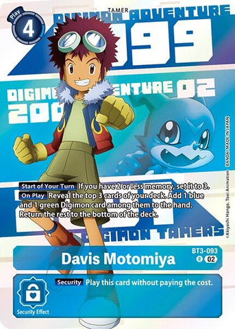 Davis Motomiya (Digimon Animation Series 25th Anniversary Set) (BT3-093 R) [Release Special Booster 1.5]