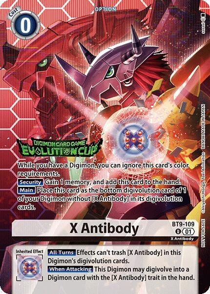 Image for X Antibody (Evolution Cup 2025 Vol. 1) (BT9-109 U) (X Record) - Digimon Card Game