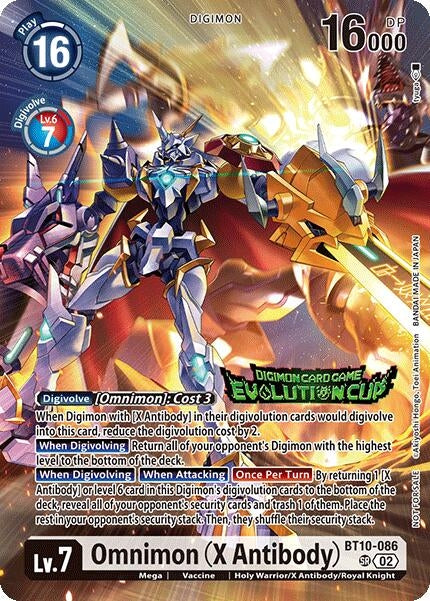 Image for Omnimon (X Antibody) (Evolution Cup 2025 Vol. 1) (BT10-086 SR) (Xros Encounter) - Digimon Card Game