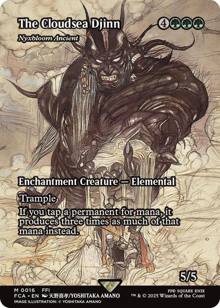 Image for The Cloudsea Djinn - Nyxbloom Ancient (Showcase) (16) (FINAL FANTASY: Through the Ages) - Magic: The Gathering