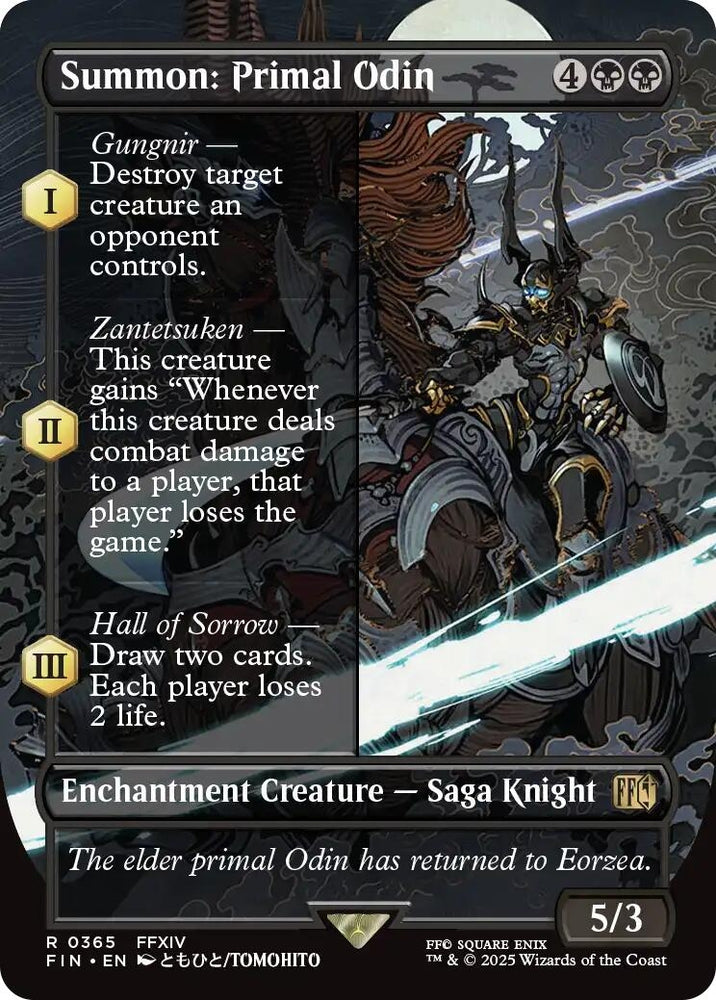 Image for Summon: Primal Odin (Borderless) (365) (FINAL FANTASY) - Magic: The Gathering