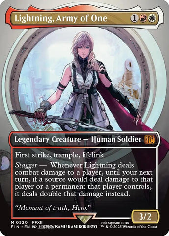 Image for Lightning, Army of One (Borderless) (0320) (320) (FINAL FANTASY) - Magic: The Gathering