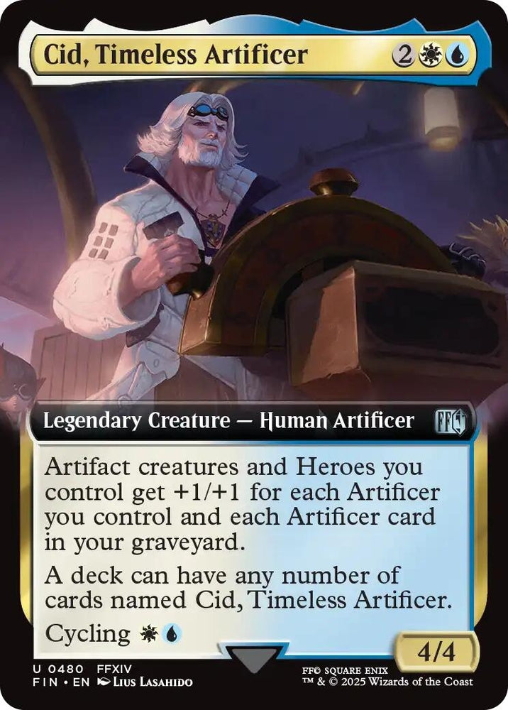 Image for Cid, Timeless Artificer (Extended Art) (480) (FINAL FANTASY) - Magic: The Gathering