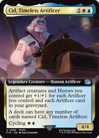 Image for Cid, Timeless Artificer (Extended Art) (480) (FINAL FANTASY) - Magic: The Gathering