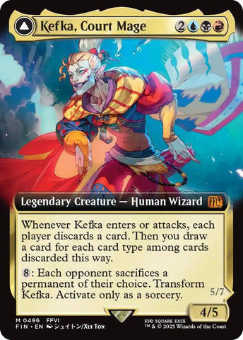 Image for Kefka, Court Magem (Extended Art) (496) (FINAL FANTASY) - Magic: The Gathering
