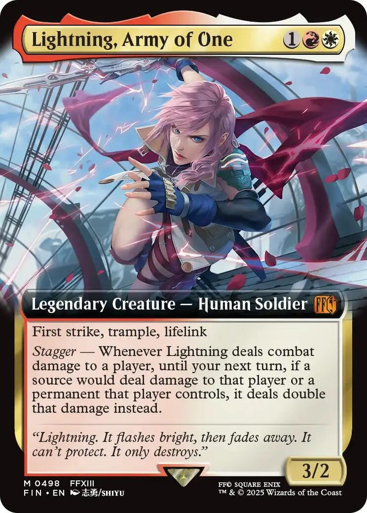 Image for Lightning, Army of One (Extended Art) (498) (FINAL FANTASY) - Magic: The Gathering