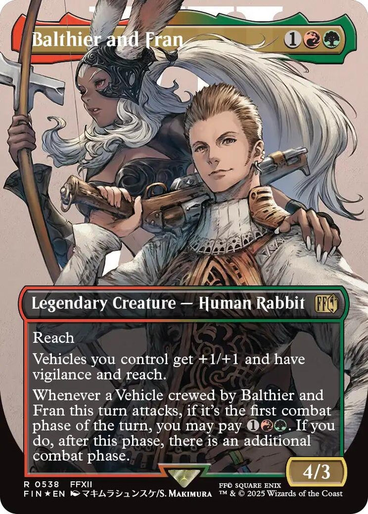 Image for Balthier and Fran (Borderless) (Surge Foil) (0538) (538) (FINAL FANTASY) - Magic: The Gathering