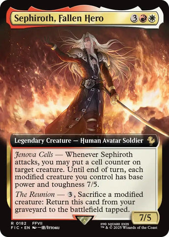 Image for Sephiroth, Fallen Hero (Extended Art) (182) (Commander: FINAL FANTASY) - Magic: The Gathering