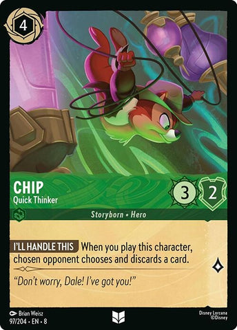 Image for Chip - Quick Thinker (97/204) (Reign of Jafar) - Disney Lorcana