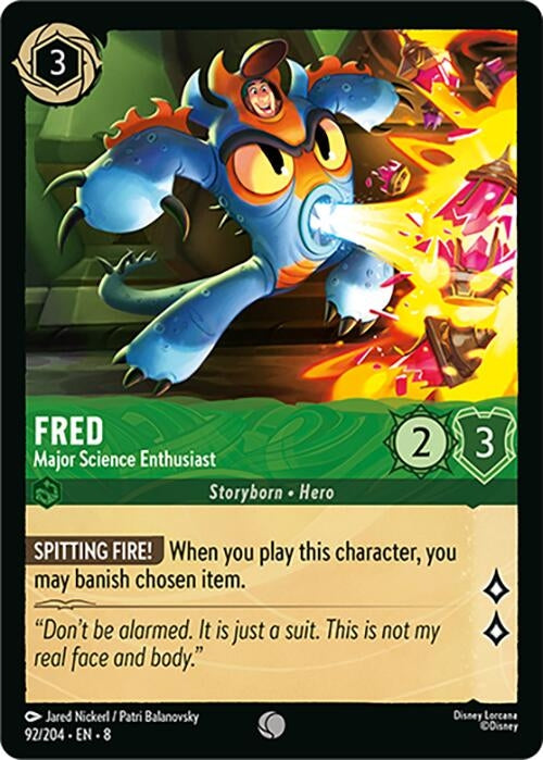 Image for Fred - Major Science Enthusiast (92/204) (Reign of Jafar) - Disney Lorcana