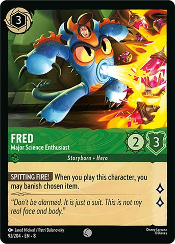 Image for Fred - Major Science Enthusiast (92/204) (Reign of Jafar) - Disney Lorcana