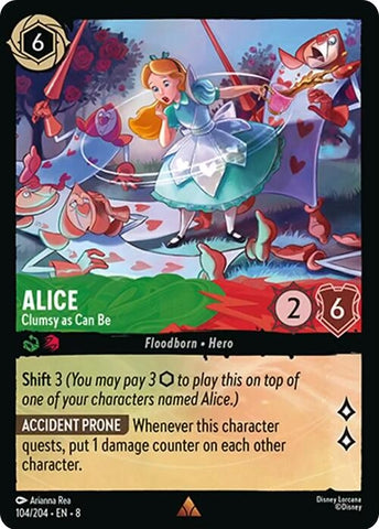 Image for Alice - Clumsy as Can Be (104/204) (Reign of Jafar) - Disney Lorcana