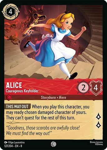 Image for Alice - Courageous Keyholder (127/204) (Reign of Jafar) - Disney Lorcana