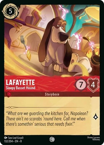 Image for Lafayette - Sleepy Basset Hound (132/204) (Reign of Jafar) - Disney Lorcana