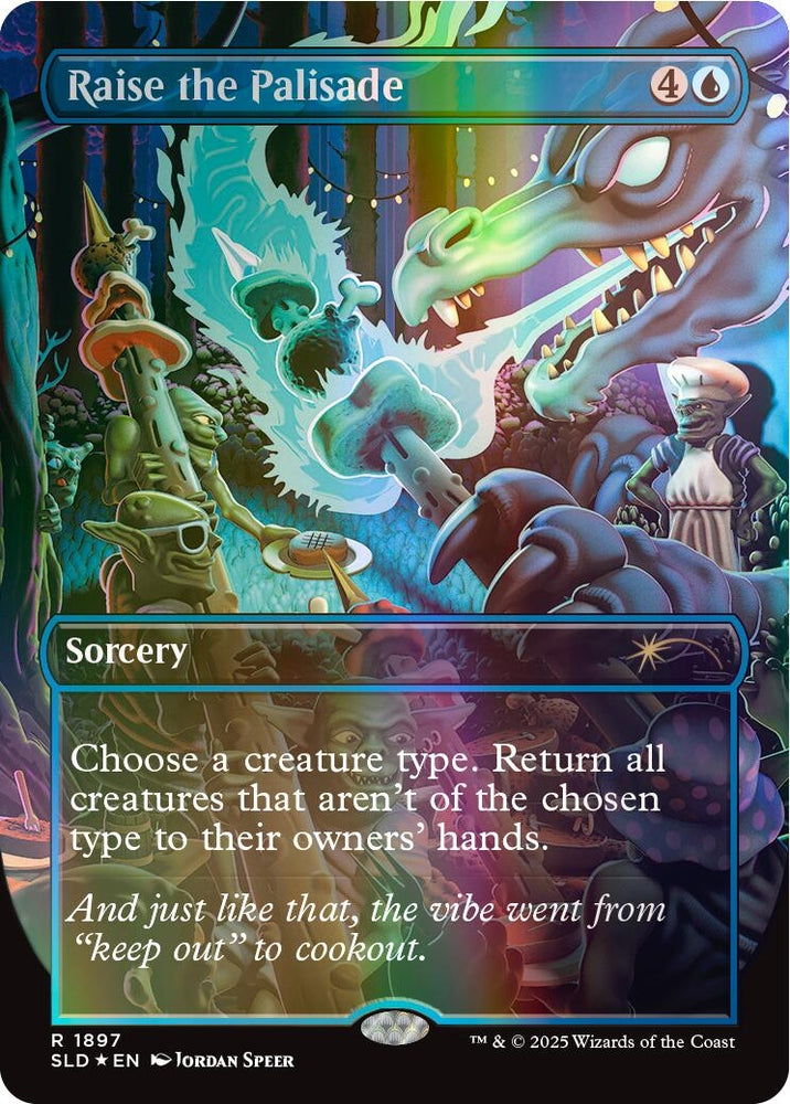 Image for Raise the Palisade (Double Rainbow Foil) (1897) [Secret Lair Drop Series] - Magic: The Gathering