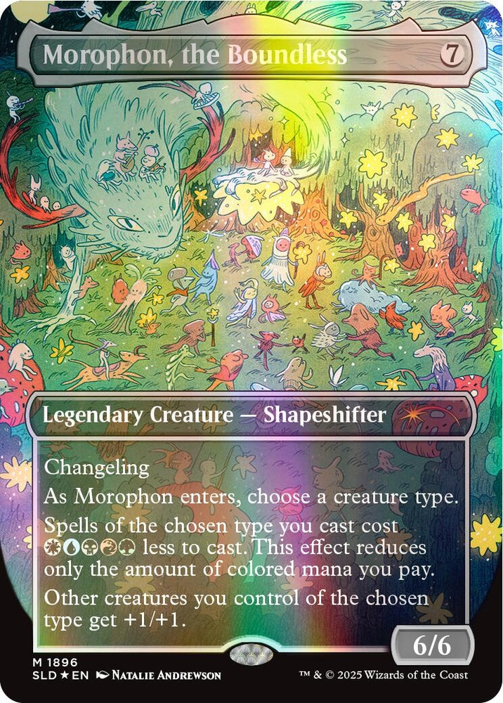 Image for Morophon, the Boundless (Display Commander) - Thick Stock (Double Rainbow Foil) (1896) [Secret Lair Drop Series] - Magic: The Gathering