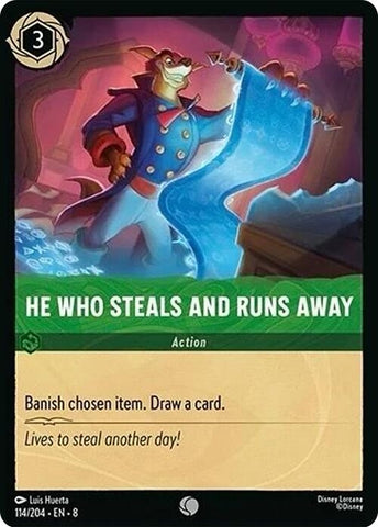 Image for He Who Steals And Runs Away (114/204) (Reign of Jafar) - Disney Lorcana