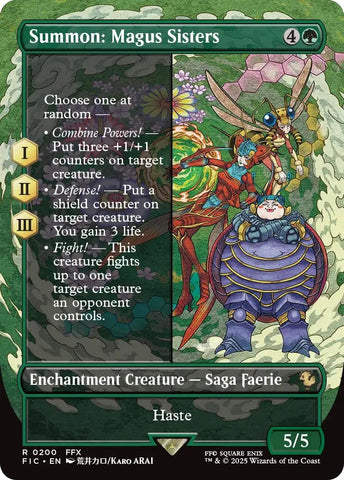 Image for Summon: Magus Sisters (Borderless) (200) [Commander: FINAL FANTASY] - Magic: The Gathering