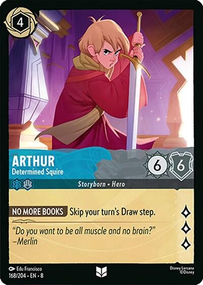 Image for Arthur - Determined Squire (168/204) (Reign of Jafar) - Disney Lorcana