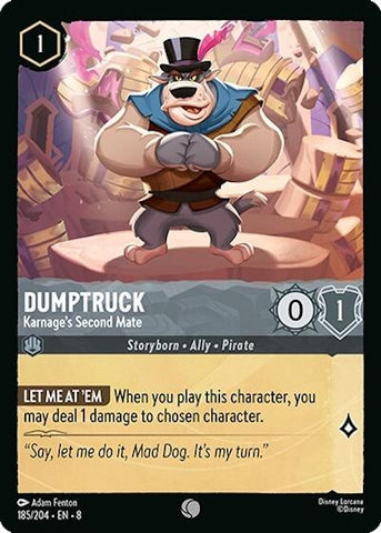 Image for Dumptruck - Karage's Second Mate (185/204) (Reign of Jafar) - Disney Lorcana