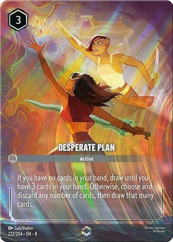 Image for Desperate Plan (Enchanted) (222/204) (Reign of Jafar) - Disney Lorcana