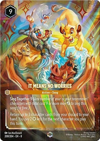 Image for It Means No Worries (Enchanted) (208/204) (Reign of Jafar) - Disney Lorcana