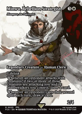 Image for Minwu, Rebellion Strategist - Mangura, the Diplomat (Showcase) (25) (FINAL FANTASY: Through the Ages) - Magic: The Gathering