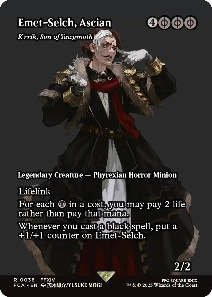 Image for Emet-Selch, Ascian - K'rrik, Son of Yawgmoth (Showcase) (36) (FINAL FANTASY: Through the Ages) - Magic: The Gathering