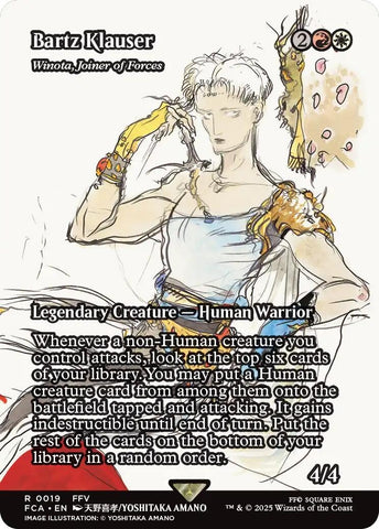 Image for Bartz Klauser - Winota, Joiner of Forces (Showcase) (19) (FINAL FANTASY: Through the Ages) - Magic: The Gathering