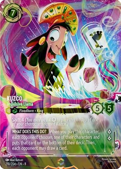 Image for Kuzco - Impulsive Llama (Enchanted) (210/204) (Reign of Jafar) - Disney Lorcana