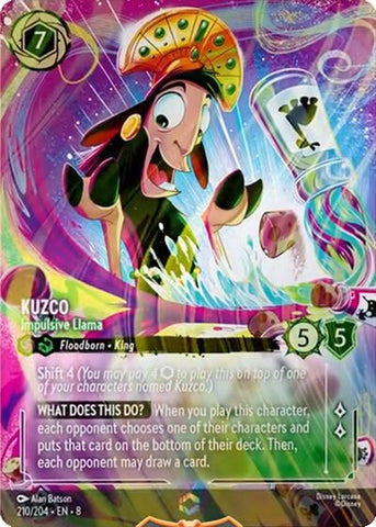 Image for Kuzco - Impulsive Llama (Enchanted) (210/204) (Reign of Jafar) - Disney Lorcana