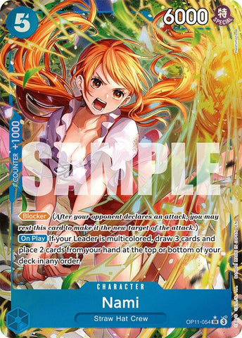 Nami (054) (Alternate Art) (OP11-054) (A Fist of Divine Speed)