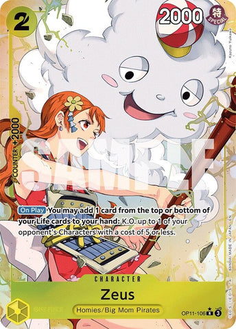 Zeus (Alternate Art) (OP11-106) (A Fist of Divine Speed)