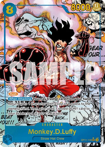 Monkey.D.Luffy (118) (Manga) (OP11-118) (A Fist of Divine Speed)