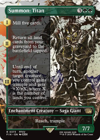 Image for Summon: Titan (Borderless) (373) (FINAL FANTASY) - Magic: The Gathering