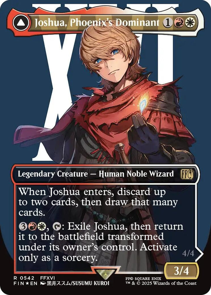 Image for Joshua, Phoenix's Dominant (Borderless) (Surge Foil) (542) [FINAL FANTASY] - Magic: The Gathering