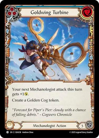 Image for Goldwing Turbine (Blue) (SEA038) (High Seas) - Flesh and Blood TCG