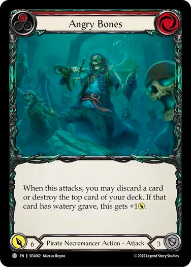Image for Angry Bones (Red) (SEA062) (High Seas) - Flesh and Blood TCG