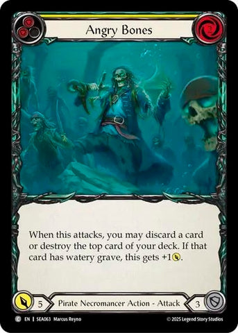 Image for Angry Bones (Yellow) (SEA063) (High Seas) - Flesh and Blood TCG