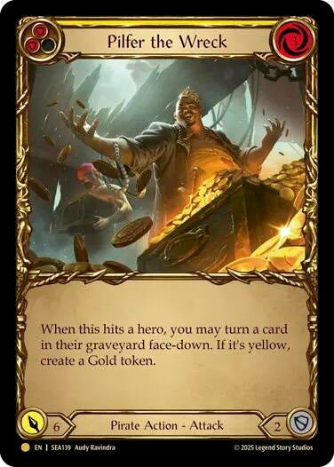Image for Pilfer the Wreck (Yellow) (Treasure) (SEA139) (High Seas) - Flesh and Blood TCG