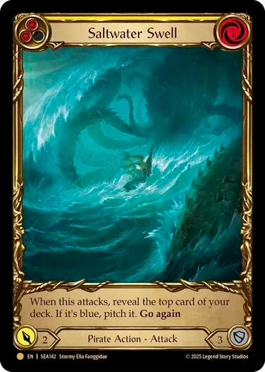 Image for Saltwater Swell (Yellow) (Treasure) (SEA143) (High Seas) - Flesh and Blood TCG