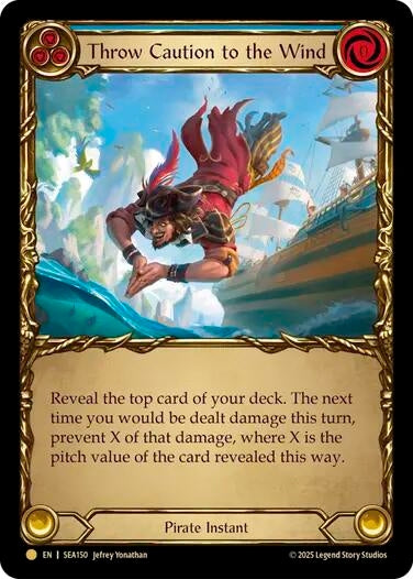 Image for Throw Caution to the Wind (Treasure) (SEA150) (High Seas) - Flesh and Blood TCG