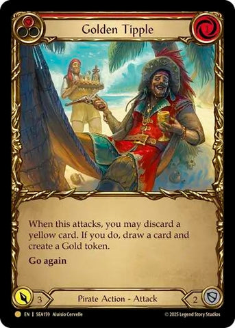 Image for Golden Tipple (Red) (Treasure) (SEA159) (High Seas) - Flesh and Blood TCG