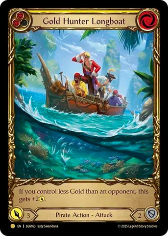 Image for Gold Hunter Longboat (Treasure) (SEA163) (High Seas) - Flesh and Blood TCG