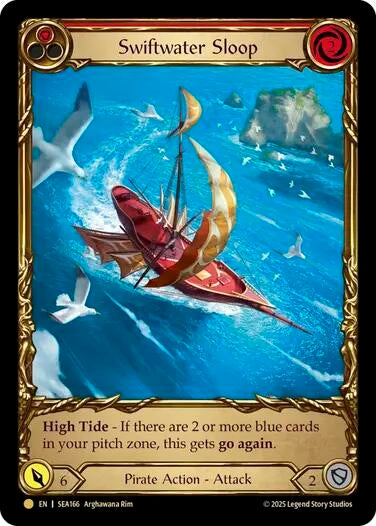 Image for Swiftwater Sloop (Red) (Treasure) (SEA166) (High Seas) - Flesh and Blood TCG