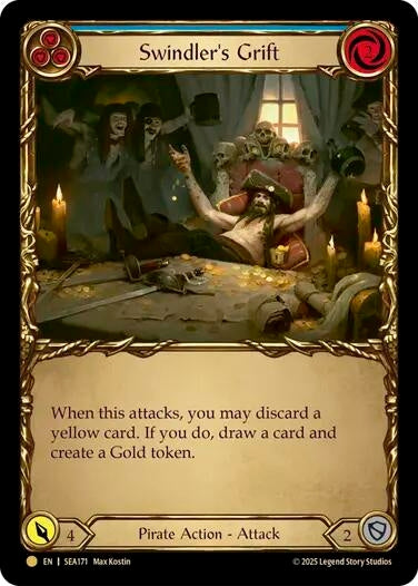 Image for Swindler's Grift (Blue) (Treasure) (SEA171) (High Seas) - Flesh and Blood TCG