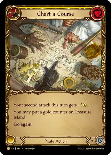 Image for Chart a Course (Yellow) (Treasure) (SEA174) (High Seas) - Flesh and Blood TCG